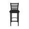 Holland Bar Stool Co 30" Stationary Bar Stool, Black Wrinkle, Black Vinyl Seat 40030BWBlkVinyl - alternate 5
