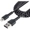 Startech.Com 1m/3ft USB to Lightning Cable, Coiled RUSB2ALT1MBC - alternate 1