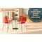 Leisuremod Astor Plastic Dining Chair with Black Steel Base in Transparent Red, 2PK ACBL-20TR2 - alternate 6