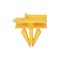 Auveco Moulding Clip GM Yellow Nylon, 15PK 21013 - alternate 1
