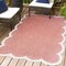 Jonathan Y Alice Classic Cottage Two-Tone Scalloped Light Rose/Cream 4 ft. x 6 ft. Shaped Area Rug SHP103B-4 - alternate 6