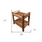 Homeroots 21" X 20" Brown Solid Wood Rectangular Shower Bench With Shelf 383361 - alternate 3