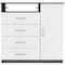 Homeroots 36" Gray and White Four Drawer Dresser 477775 - alternate 1