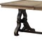 Homeroots 68" Natural and Black Wood Removable Leaf Trestle Base Extendable Dining Table 631267 - alternate 5