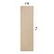 World Rug Gallery Herringbone Stripe Reversible Jute-Look Indoor/Outdoor Rug 2 ft x 7 ft Natural WR185NATURAL2X7 - alternate 5
