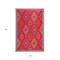 Homeroots 5' X 8' Red Geometric Indoor Outdoor Area Rug 555629 - alternate 6