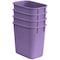 Acrimet Wastebasket, Deskside Bin, 3.25 Gallon/13 Quart/ 12 Liter (Plastic) (Purple Color), 4PK 576.6 - alternate 4