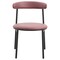 Leisuremod Lume Modern Dining Side Chair in Polyester with Black Steel Frame in Burgundy, 4PK LC20BUR4 - alternate 8