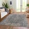 Homeroots 10' X 14' Charcoal And Silver Abstract Washable Indoor Outdoor Area Rug 616609 - alternate 6
