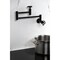 Kingston Brass Wall Mount Pot Filler Faucet with Knurled Handle, Matte Black KS8100RKZ - alternate 4
