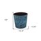 Homeroots 11in Blue Recycled Plastic Indoor Outdoor Round Pot Planter 488192 - alternate 4