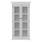 Homeroots 39" Off White Solid Wood Frame Curio Cabinet With Glass Doors 523200 - alternate 1
