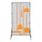5S Supplies Housekeeping Shadow Board Broom Station V3, Gray / Orange Shadows, No Broom + Stand HSB-V3-GRAY/ORANGE-BO-STAND - alternate 1