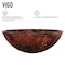 Vigo Giovanni Copper Glass 17 in. L x 17 in. W x 6 in. H Round Vessel Bathroom Sink VG07028 - alternate 6