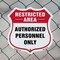 Signmission Restricted Area Shield Sign Authorized P, 6 Inch X 6 Inch, Plastic Sign SHI-P-6-456 - alternate 5