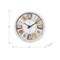 Monarch Specialties Clocks, 30-in. Round, Large Oversized, Wall Clock, Antique White, Natural, Transitional I 9036 - alternate 3