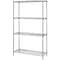 Quantum Storage Systems Wire Shelving Unit, 18"D x 48"W x 72"H, 4 Shelves, Chrome RWR72-1848LD - alternate 1