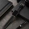 Elegani Nylon Band Compatible with Apple Watch 46mm, Black/White, Silver/Black/Rose Gold/Yellow Gold Buckle NLPAM-BLKWHT-46 - alternate 2