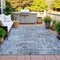 Homeroots 8' X 10' Blue And Taupe Abstract Washable Indoor Outdoor Area Rug 630528 - alternate 6
