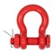 Mytee Products 10Pcs 5/8in Anchor Shackle Forged Carbon Steel w/ Safety Screw Pin 6,500 lbs WLL, 10PK SHACKLE-ANCHOR-BT-58x10 - alternate 5