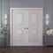 Sartodoors Sliding Double Pocket Doors 60x84 inches White Solid Core Modern Interior ROYAL9855DP-EMAL-6084 - alternate 1