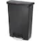 Rubbermaid Commercial Slim Jim Step-On 24 gal Rectangular Slim-Profile Plastic Can, Black, Foot Pedal, Plastic, 23 3/8 in 1883615 - alternate 1