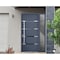 Vdomdoors Steel Door Deux 1105 Gray Graphite Sidelight Exterior Window Stainless Inserts Single Modern Painte DEUX1105EXD-GRE-W36+14xH80-RH-O - alternate 8