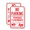 Signmission No Parking Prohibido Estacionarse With Car Tow Graphic, 18'' X 24'', Heavy Gauge Aluminum, 2PK A-1824-2PACK-23597 - alternate 1