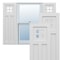Ekena Millwork True Fit PVC San Antonio Mission Style Fixed Mount Shutters, White, 18W x 45H, PR TFP001ST18X045WH - alternate 1