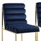 Homeroots Set of Two Tufted Navy Blue And Gold Upholstered Velvet Dining Side Chairs 545050 - alternate 9