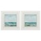 Homeroots Set of Two 19" X 19" White and Blue Ocean Wall Decor, 2PK 365263 - alternate 1
