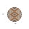Homeroots 8' Copper Brown And Beige Round Tribal Washable Indoor Outdoor Area Rug 598108 - alternate 5
