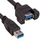 Sanoxy 3ft USB 3.0 Panel-Mount Type A Male to Type A Female Cable SNX-CBL-LDR-U3104-1103 - alternate 1