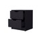 Homeroots 19" Black Wood Two Drawer Nightstand with Integrated Tech 518176 - alternate 1