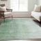 Homeroots 3' X 5' Artichoke Green And Fern Green Abstract Washable Indoor Outdoor Area Rug 588220 - alternate 8