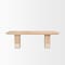 Homeroots 94" Beige Solid Wood and Marble Trestle Base Dining Table 722714 - alternate 8