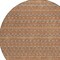 Homeroots 8' Orange And Taupe Round Striped Washable Indoor Outdoor Area Rug 610560 - alternate 5