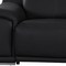 Homeroots 134" Black Top Grain Leather Reclining USB Sofa And Storage 643704 - alternate 5