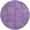 Homeroots 8' Purple Eggplant And Gray Round Patchwork Washable Indoor Outdoor Area Rug 581607 - alternate 6