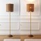 Jonathan Y Joel 63.5" Coastal Bohemian Scallop Shade Rattan/Metal LED Floor Lamp w/ Pull Chain, Brown/Brass Gold JYL1153A - alternate 8
