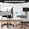 Simple Deluxe Low-Back Mesh Armless Office Chair, Swivel Rolling Computer Chair No Arms with Lumbar Support 3A88FNCHAIRC2077BK01 - alternate 6