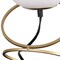 Homeroots 14" Gold Metal Geo Spiral Bedside Lamp With White Globe Shade 568839 - alternate 3