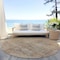 Homeroots 8' Beige And Taupe Round Aztec Washable Indoor Outdoor Area Rug 615538 - alternate 5