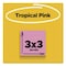 Post-It Pads in Energy Boost Colors, 3" x 3", Tropical Pink, 90 Sheets/Pad, 5PK 654-5SSNP - alternate 5