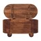 Homeroots 32in Brown Solid Wood Storage Oval Bench With Flip Top 723825 - alternate 7