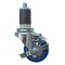 Service Caster 3.5'' SS Blue Poly Swivel 1-1/4'' Expanding Stem Caster with Brake SCC-SSEX20S3514-PPUB-BLUE-TLB-114 - alternate 1