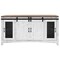 Homeroots 68" White Solid Wood Cabinet Enclosed Storage Distressed TV Stand 528704 - alternate 4