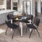 Regency Square Kahlo Breakroom Table W/ 4 M Stack Chairs, 30 in W, 30 in L, Neo Walnut TPL3030NWCM47BK - alternate 5