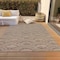 Homeroots 5' X 8' Brown Beige And Taupe Geometric Washable Indoor Outdoor Area Rug 615189 - alternate 6