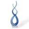 Homeroots 20" Clear and Blue Murano Glass Modern Abstract Tabletop Sculpture 376066 - alternate 7